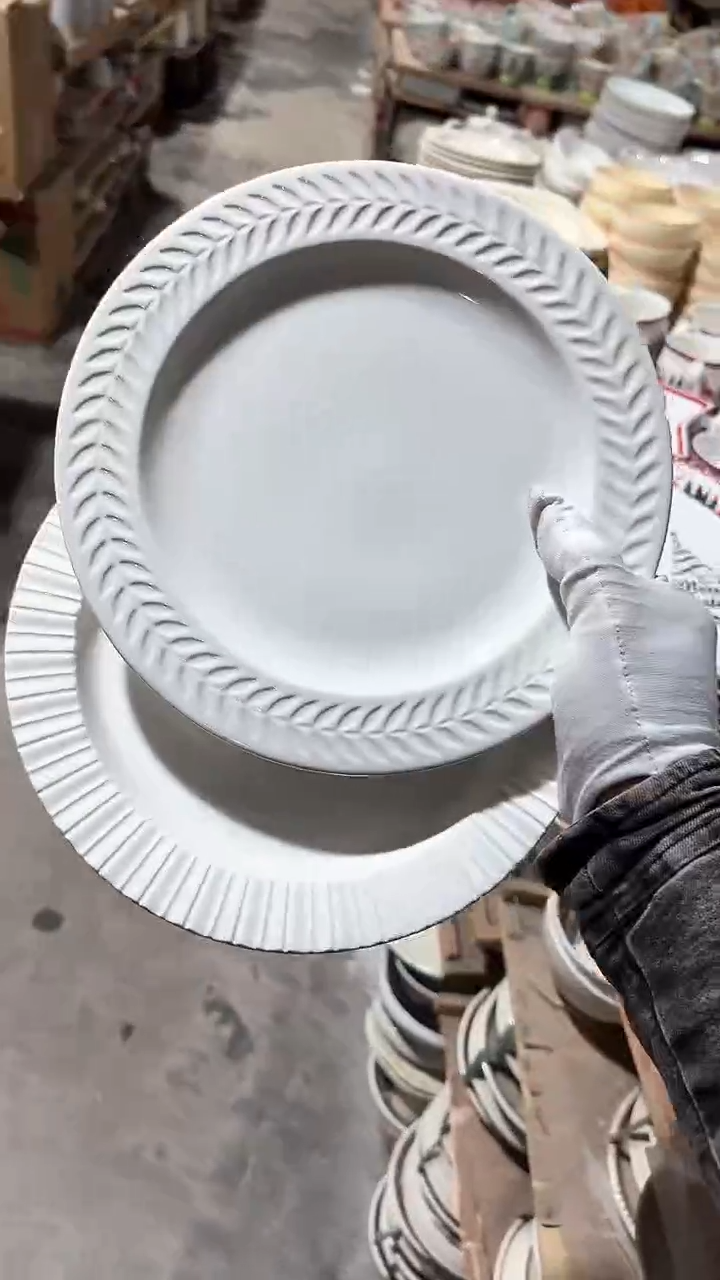 陶瓷麦穗+星光大盘2件套微瑕 凑满20元包邮