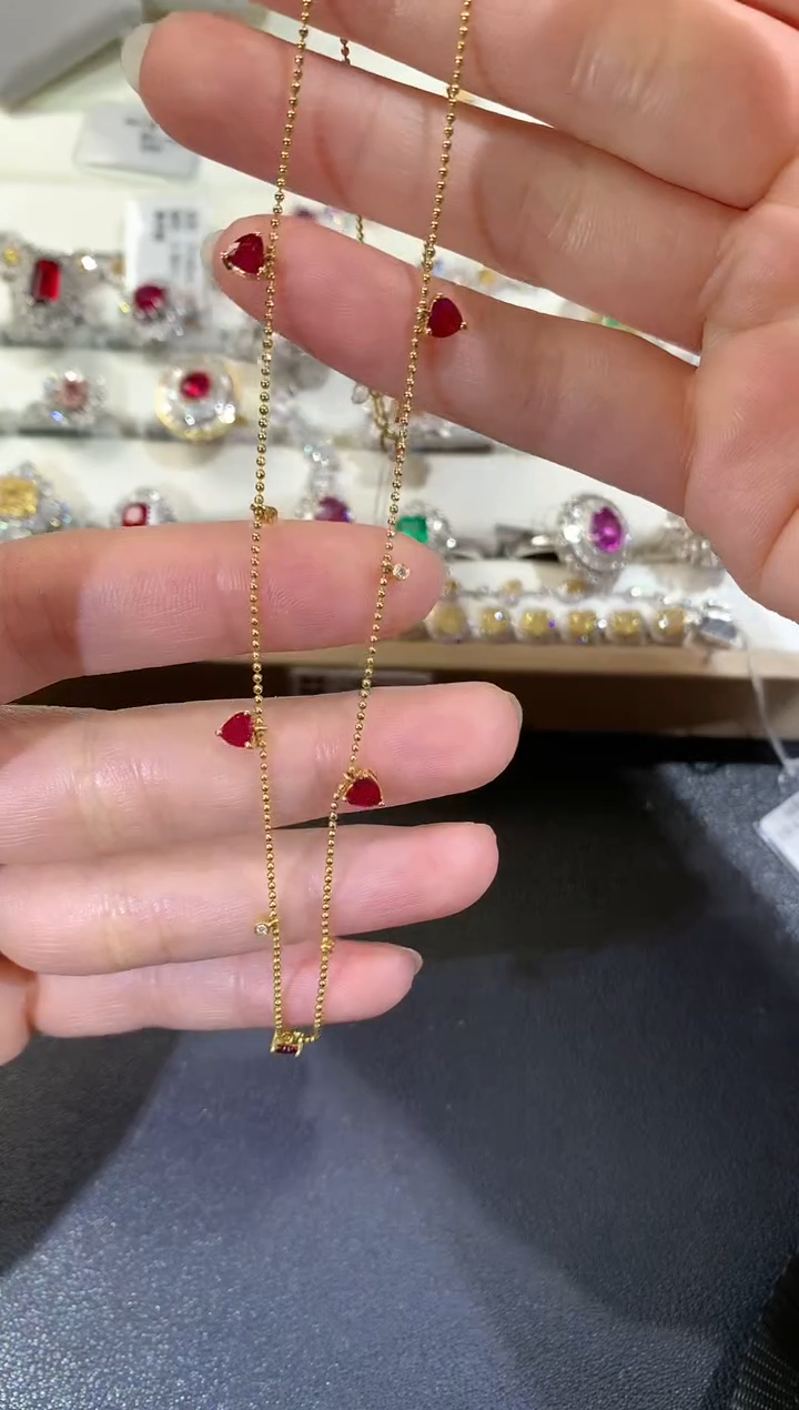 【闪购商品】红宝石项链18K金镶嵌R327|8800