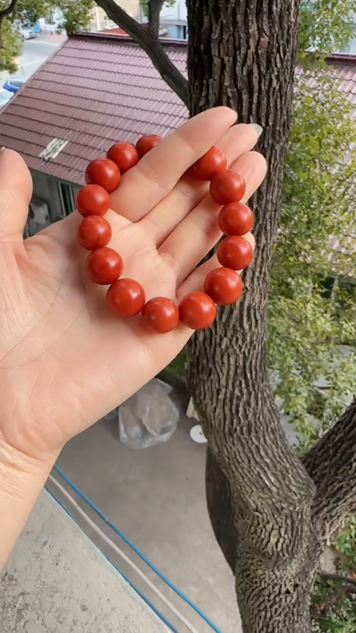 未镶嵌多样性发一件南红玛瑙【高货】14mm阿东寨哑光圆珠单圈