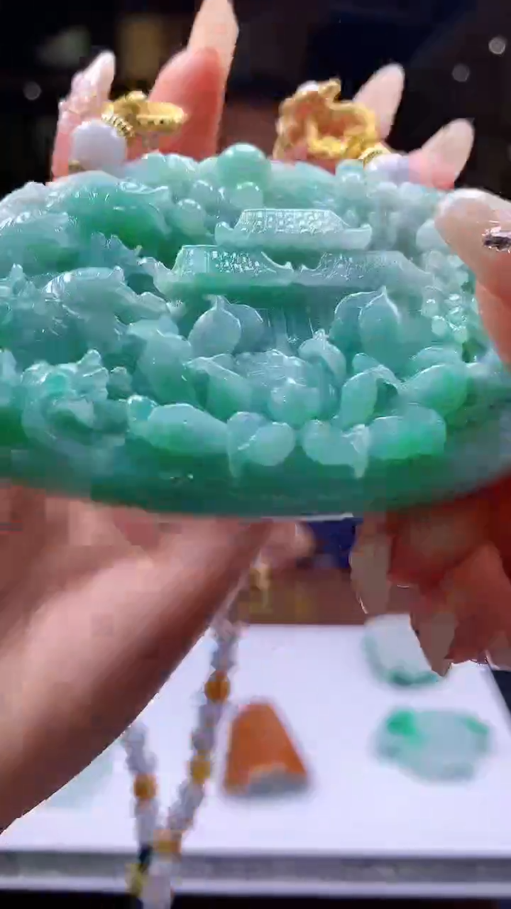 【闪购商品】定制翡翠未镶嵌8054jj-毛货挂件88