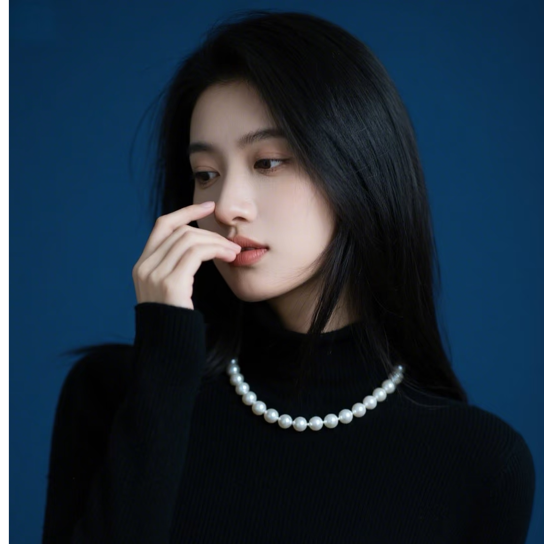 智润双十二---白玫瑰 无核正圆完美无暇澳白光淡水珍珠项链