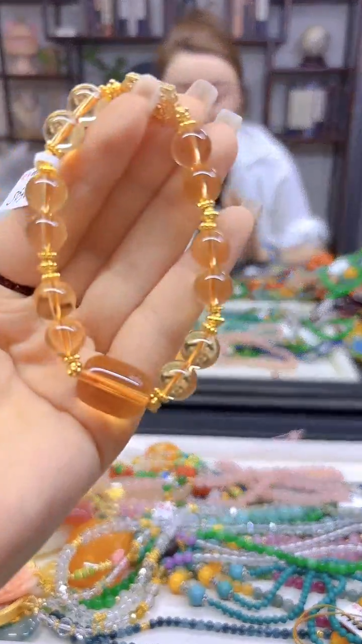 黄晶手链未镶嵌DIY款S630