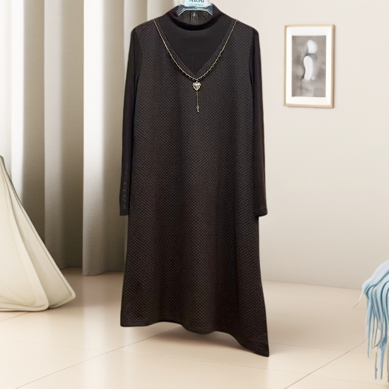 8828#【木兮兮专属】2025年秋冬季新款气质显瘦百搭时尚修身连衣裙