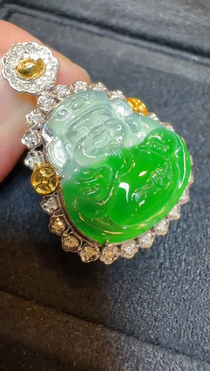 【闪购商品】翡翠吊坠(不含链)18K金镶嵌多样性团购发一件