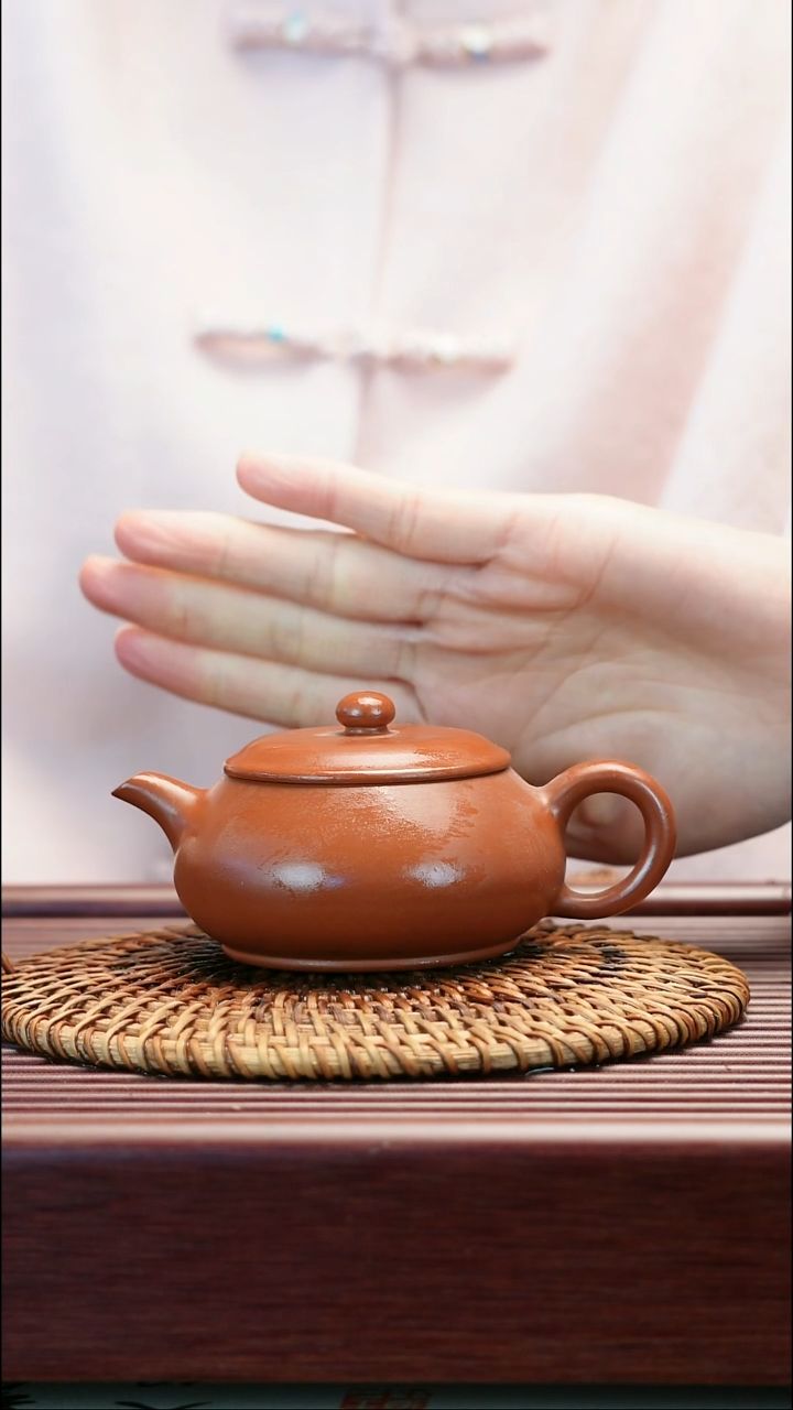 茶壶紫砂原矿朱泥 明炉  140cc