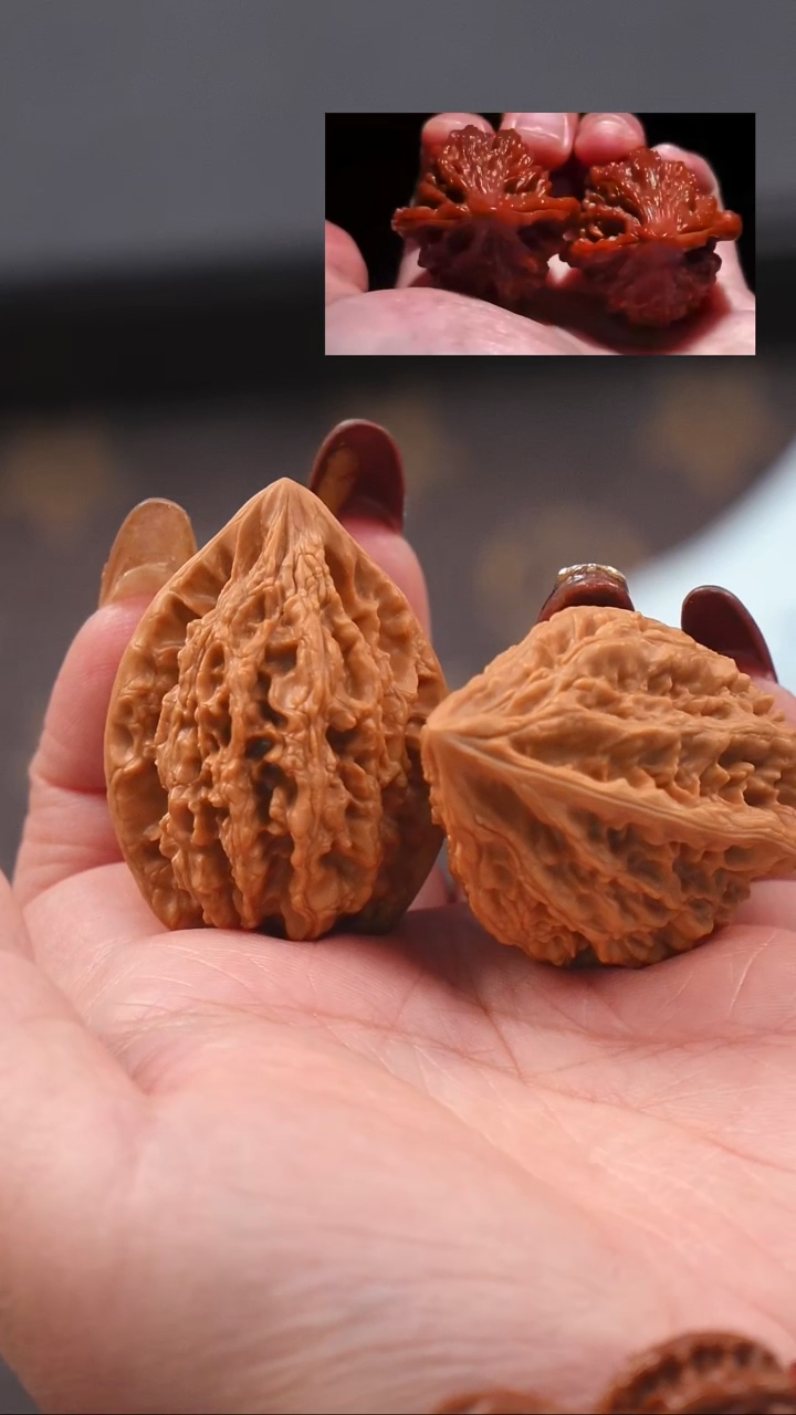 【闪购商品】文玩核桃把件33十三陵鸡心