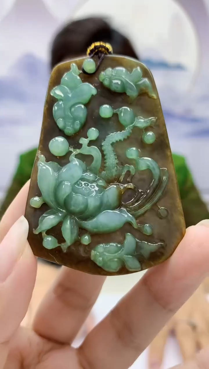 定制翡翠未镶嵌4829xx-毛货挂件49