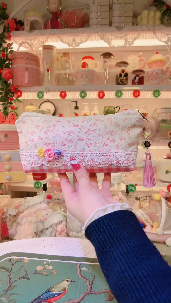 玫瑰花笔袋——手工制作品质好！