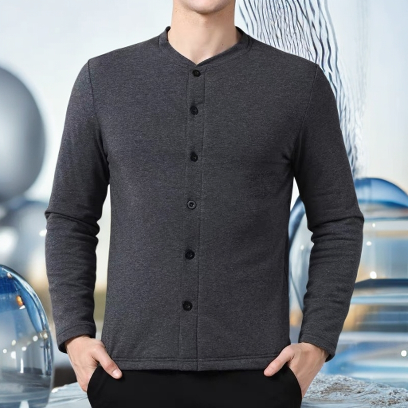 【布衣村3419驼毛高端加厚德绒男士棉衣】冬季保暖舒适长袖立领棉衣