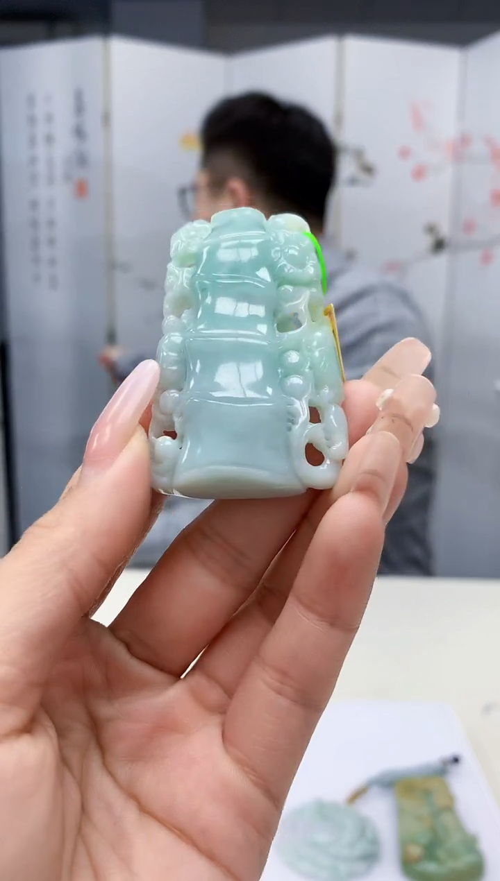 【闪购商品】定制翡翠未镶嵌5153lr-毛货挂件22