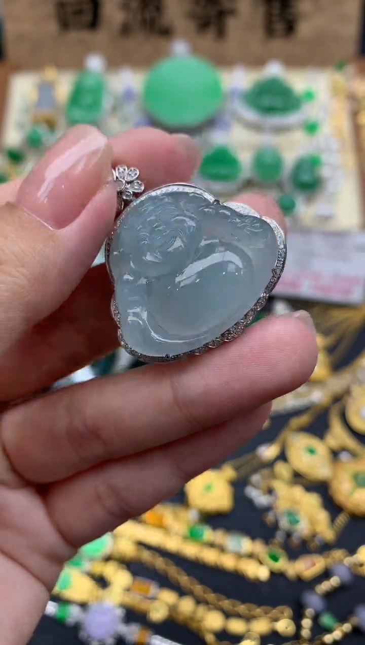 【闪购商品】翡翠颈饰18K金镶嵌416-中国好珍宝