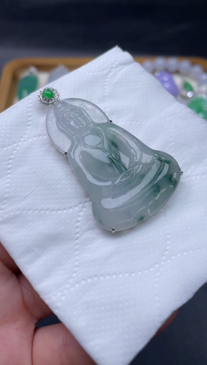 【闪购商品】翡翠颈饰18K金镶嵌63..........