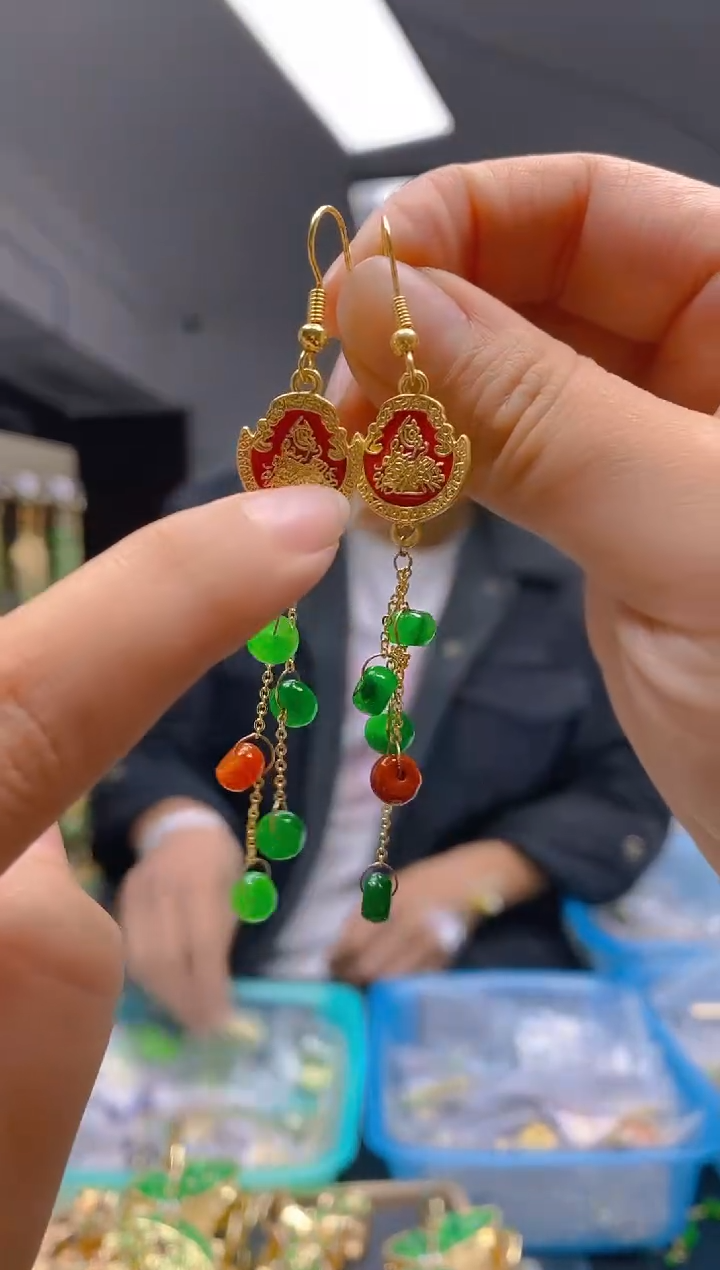 【闪购商品】翡翠耳饰合金0308翡翠耳钩