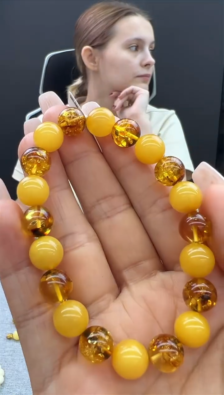 【闪购商品】琥珀手链未镶嵌88秒拍号