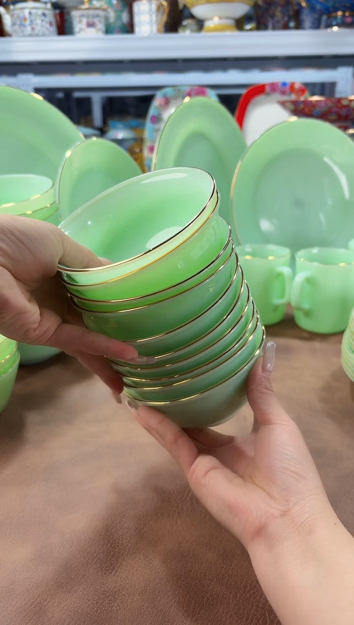 玉瓷4.5英寸饭碗10个