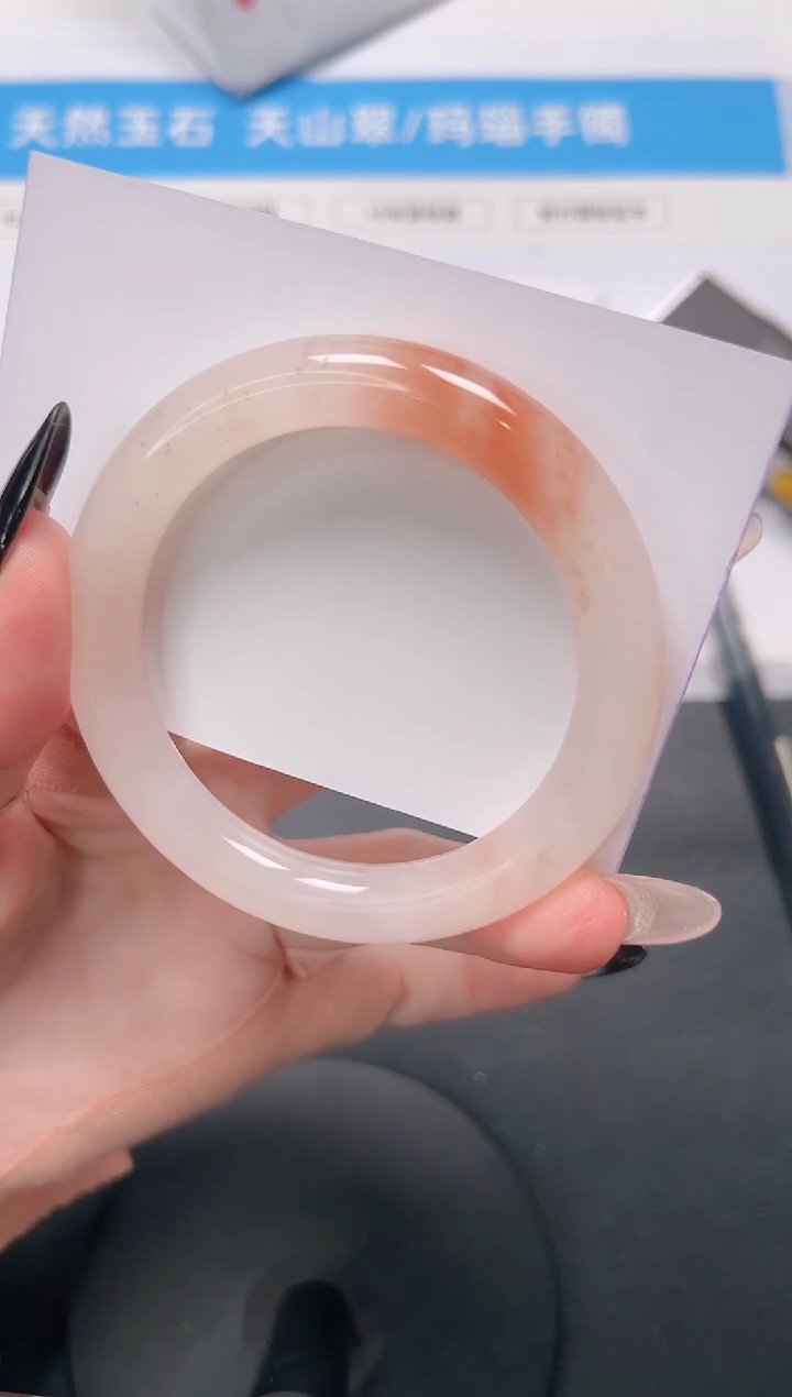 【闪购商品】石英质玉手镯未镶嵌184-桃花52
