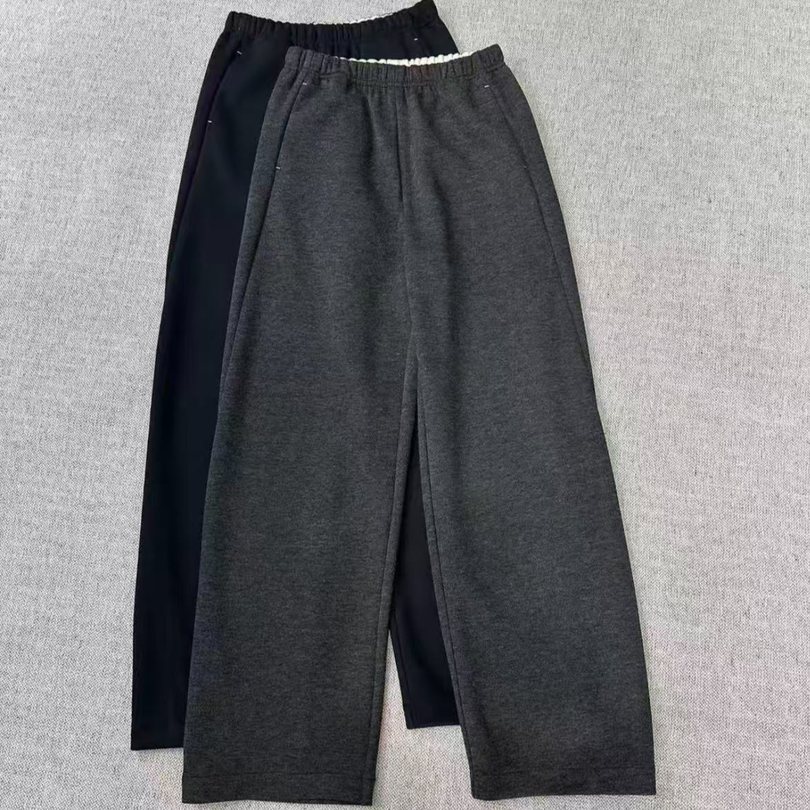 9801 加厚山羊绒桑蚕丝混纺遮胯显瘦窄版休闲裤