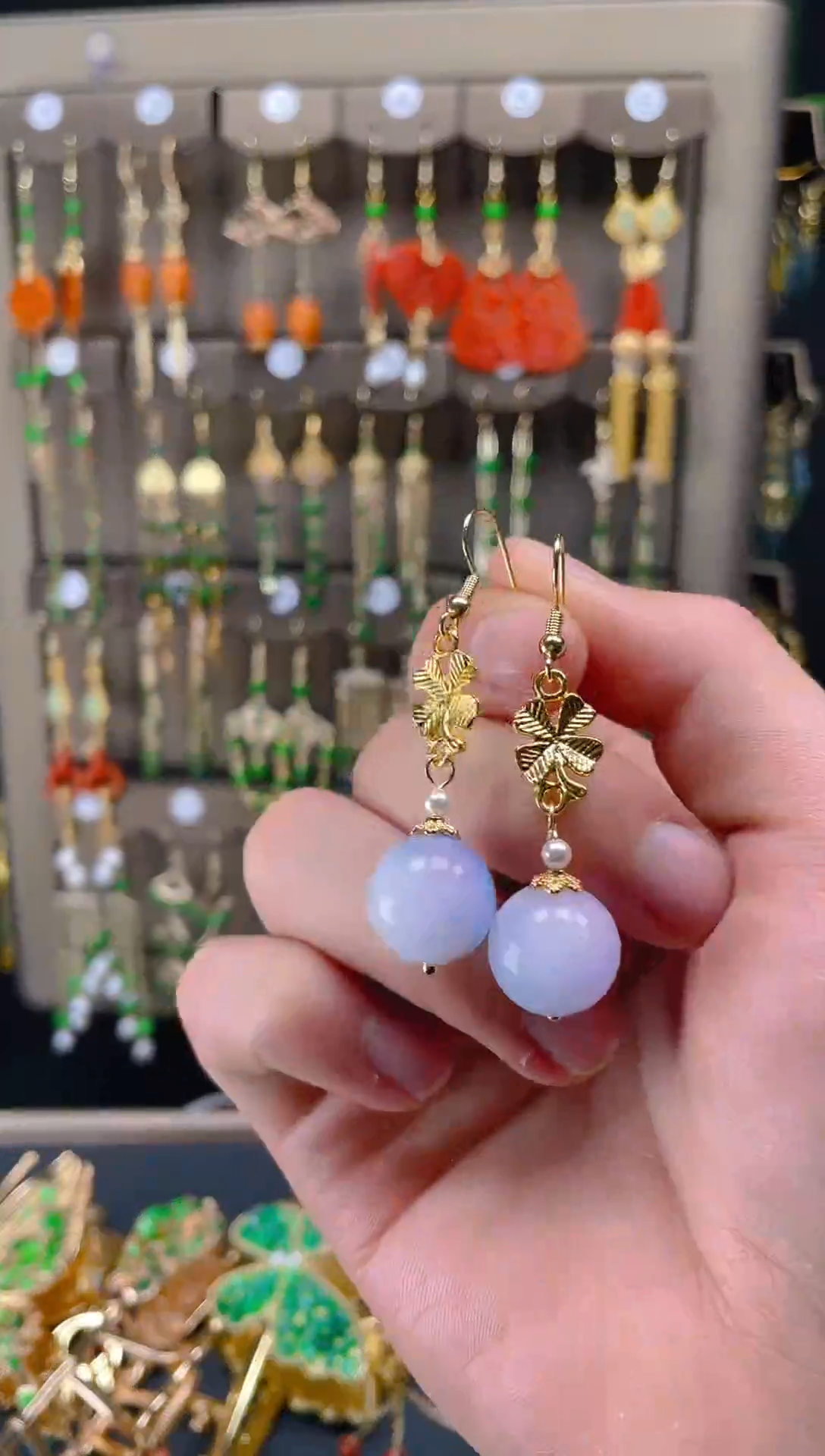 【闪购商品】玛瑙/玉髓耳饰合金054玛瑙饰品