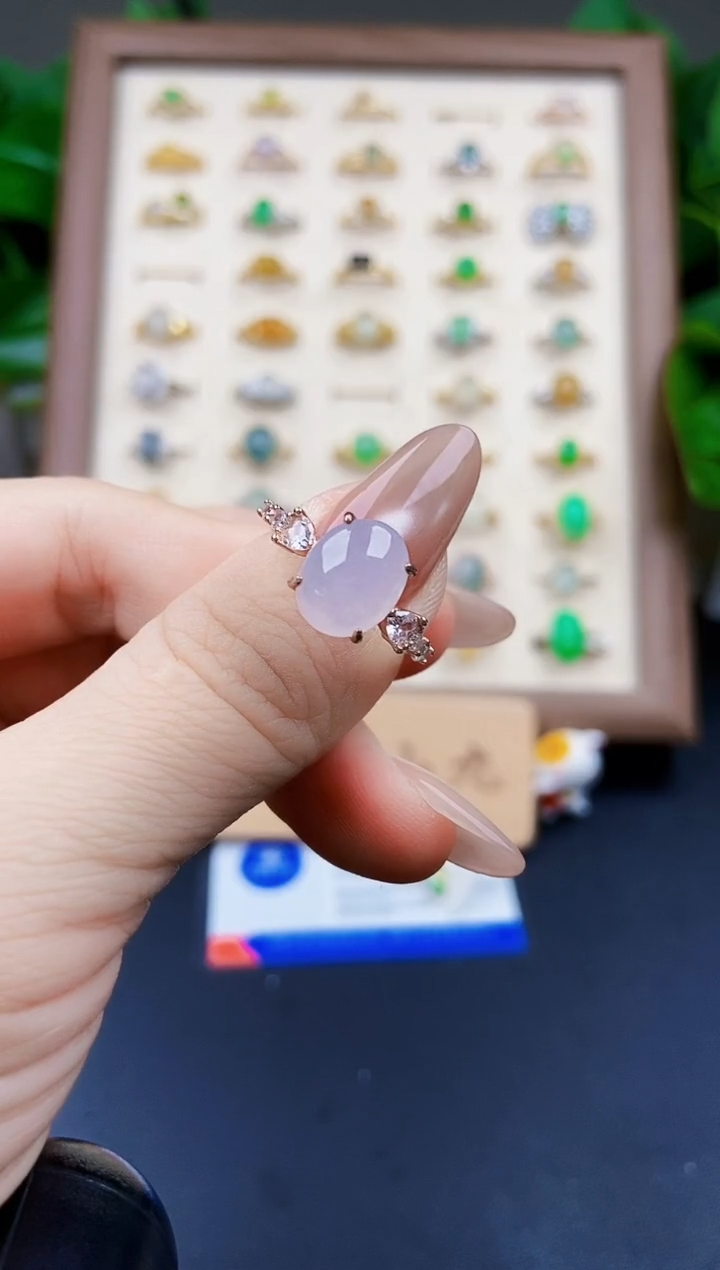 翡翠戒指银S925镶嵌21