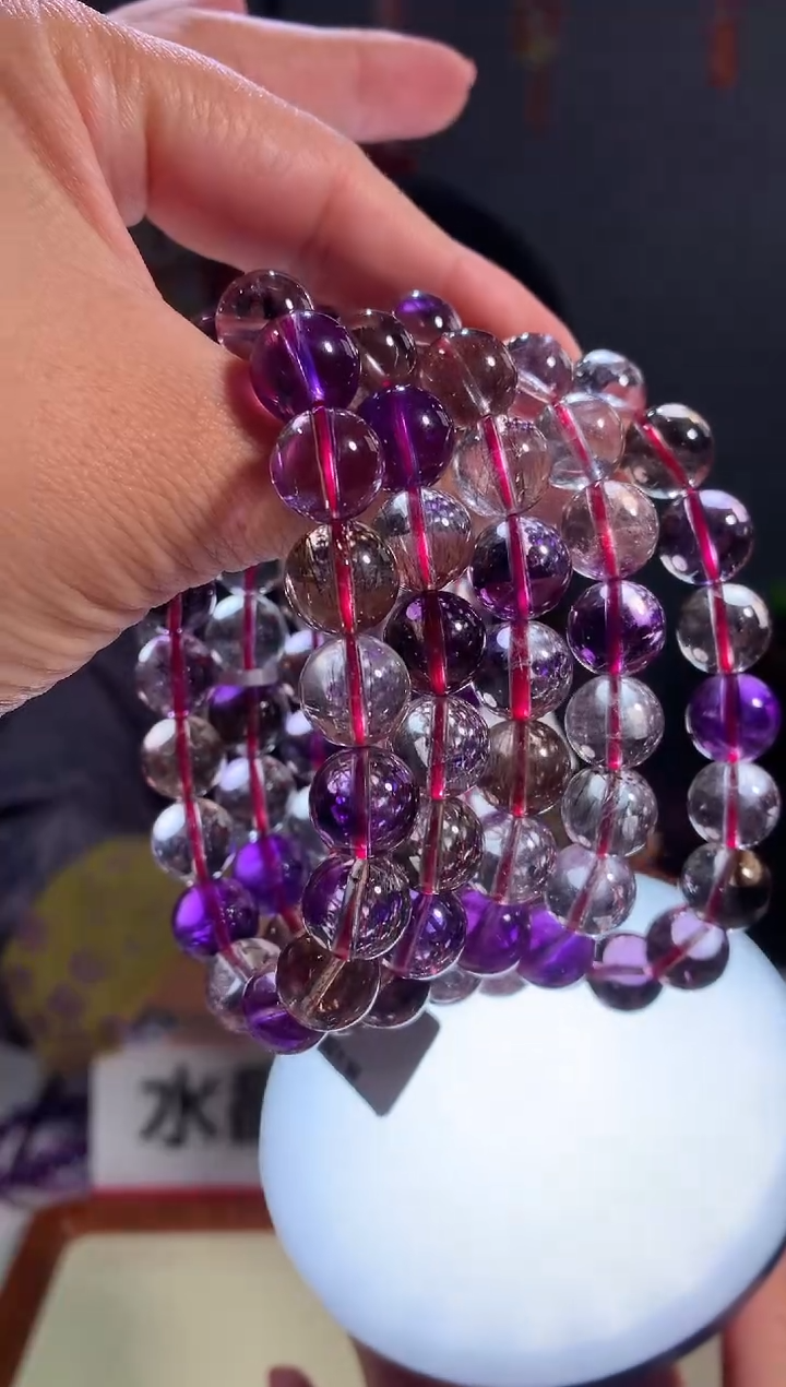 【闪购商品】水晶手链未镶嵌10.5-11m仙女超七手链多样性发其一