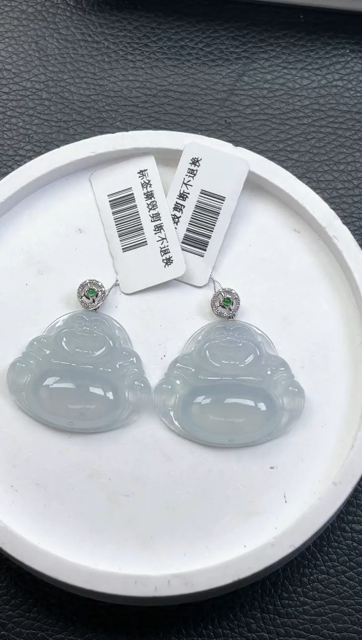 【闪购商品】翡翠颈饰18K金镶嵌佛公多样性发一