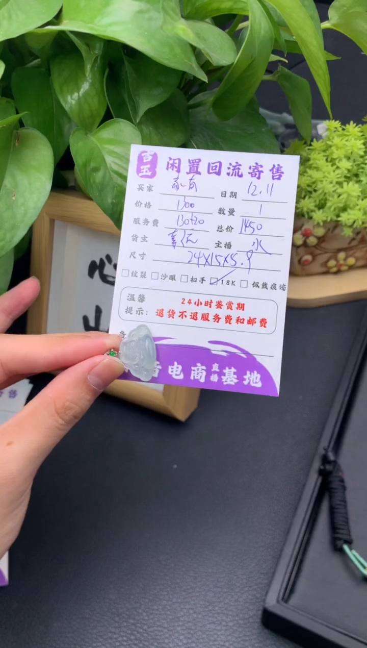 颈饰18K金镶嵌翡翠✨****✨挂件