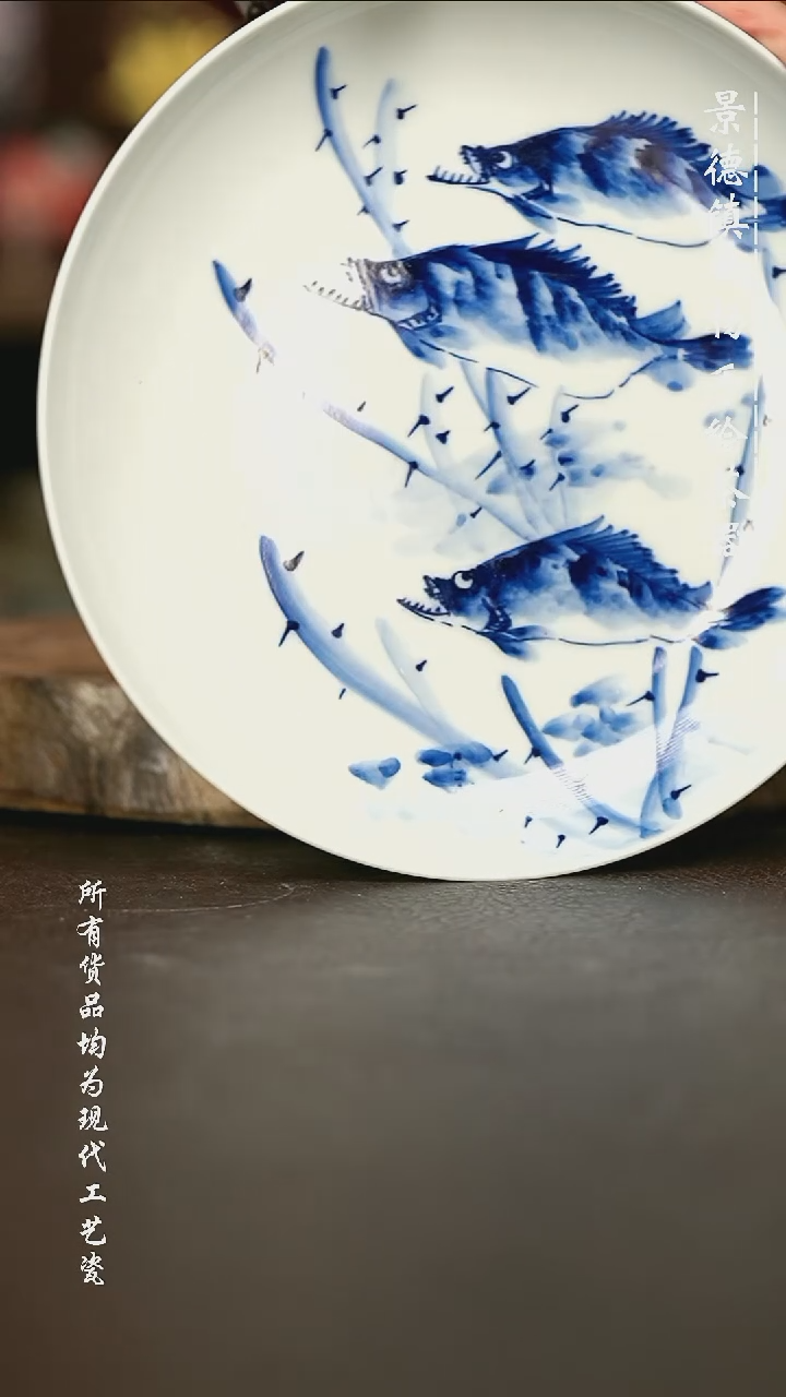 黑**黑手绘手绘 高温现代瓷 气窑  鳜鱼壶承17.5CM