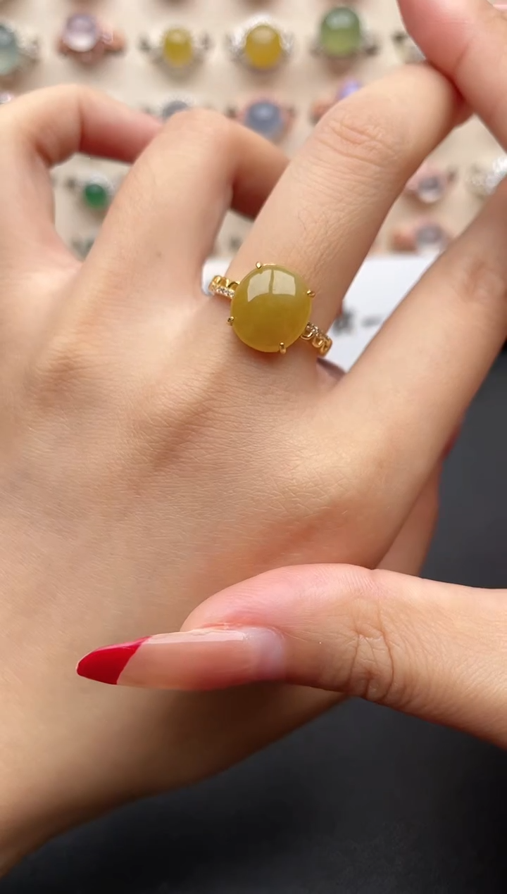 【闪购商品】翡翠戒指银S925镶嵌1一物一证一礼盒