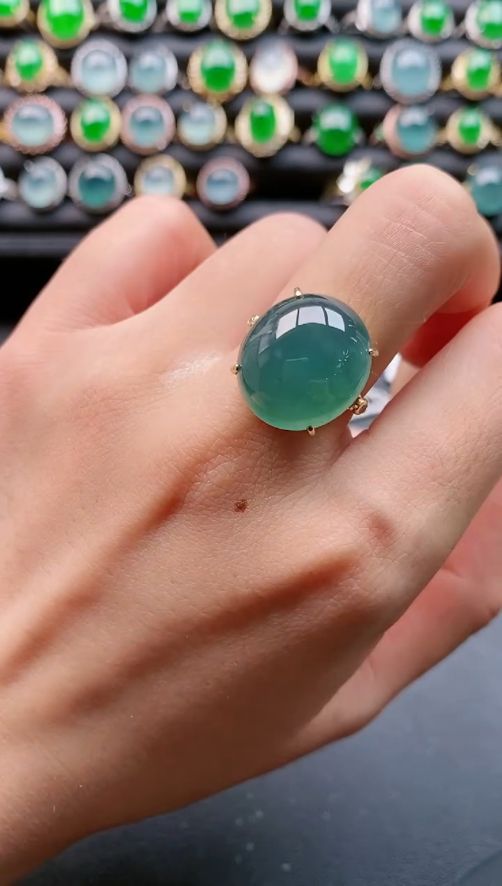 【闪购商品】翡翠戒指银S925镶嵌11111111