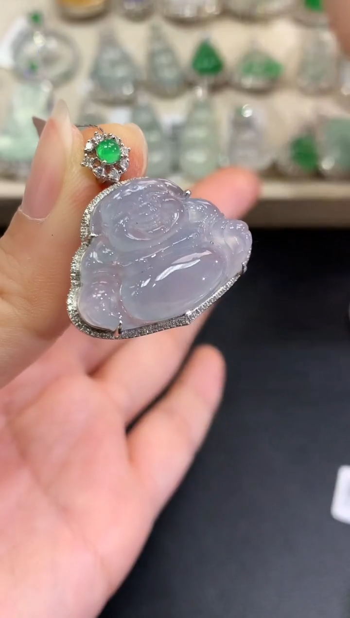 【闪购商品】翡翠颈饰18K金镶嵌C58   