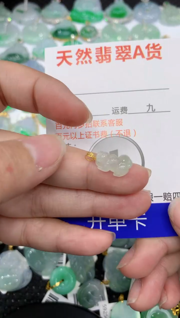 【闪购商品】翡翠颈饰18K金镶嵌1111111111