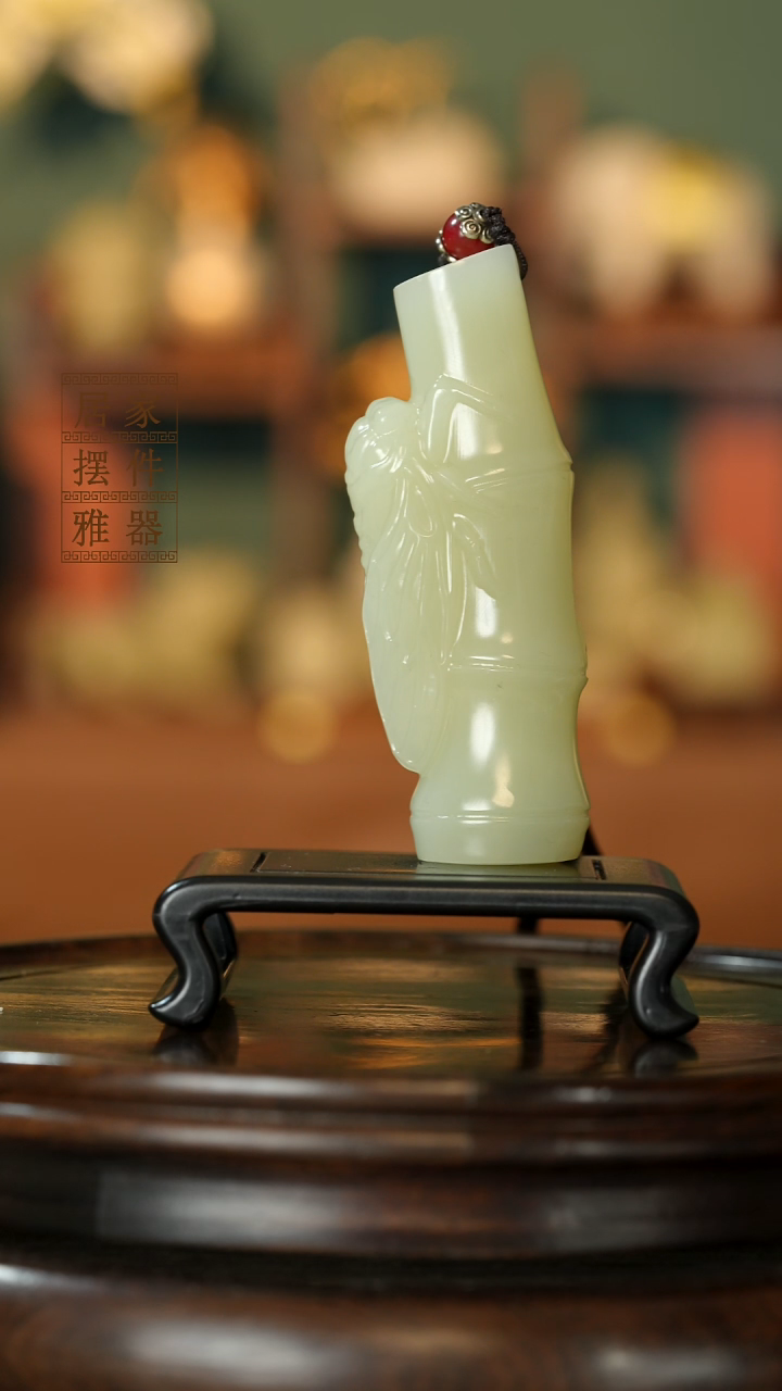 玉《知足常乐》摆件