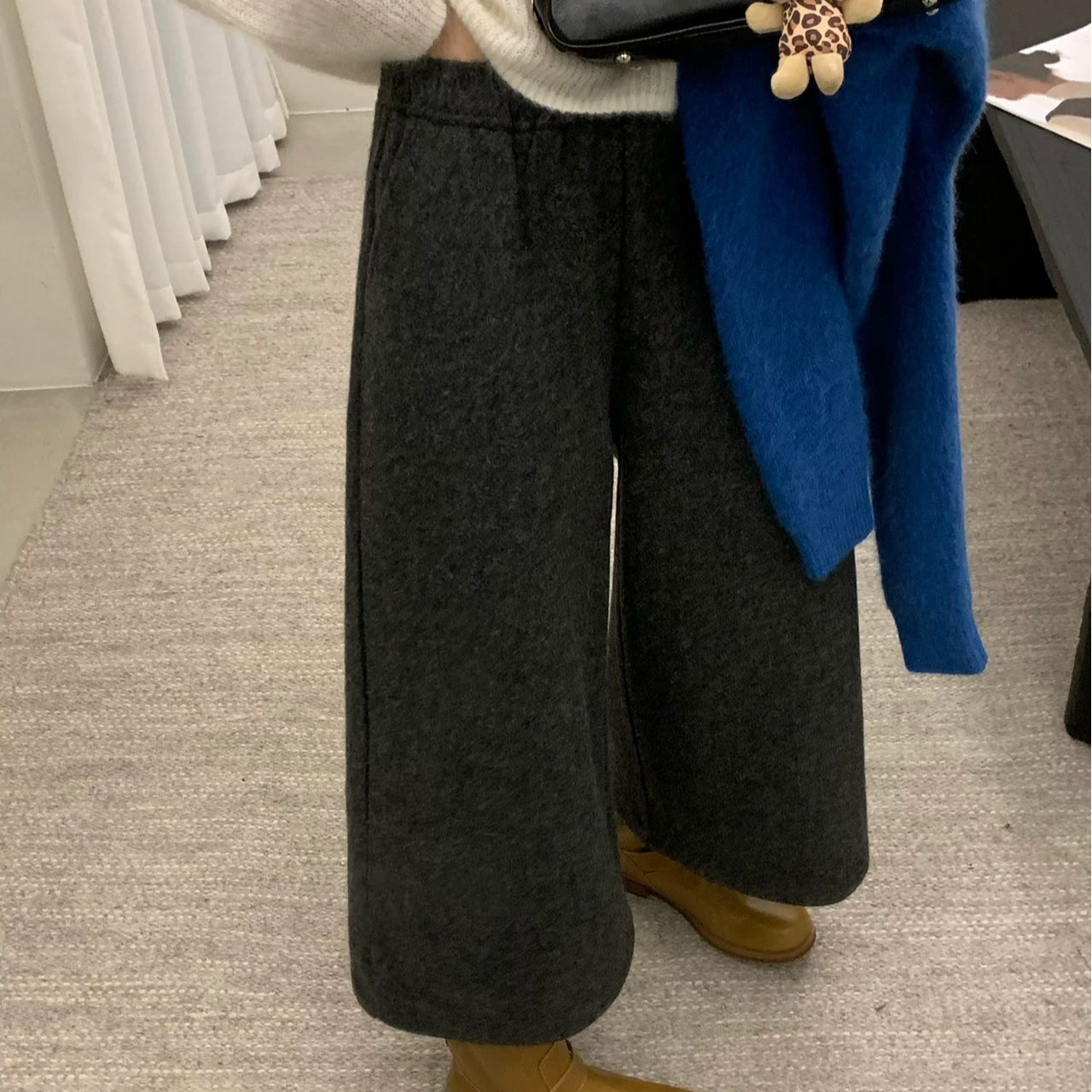 G小码裤长90    97066【甜酒布丁】加绒9分裤