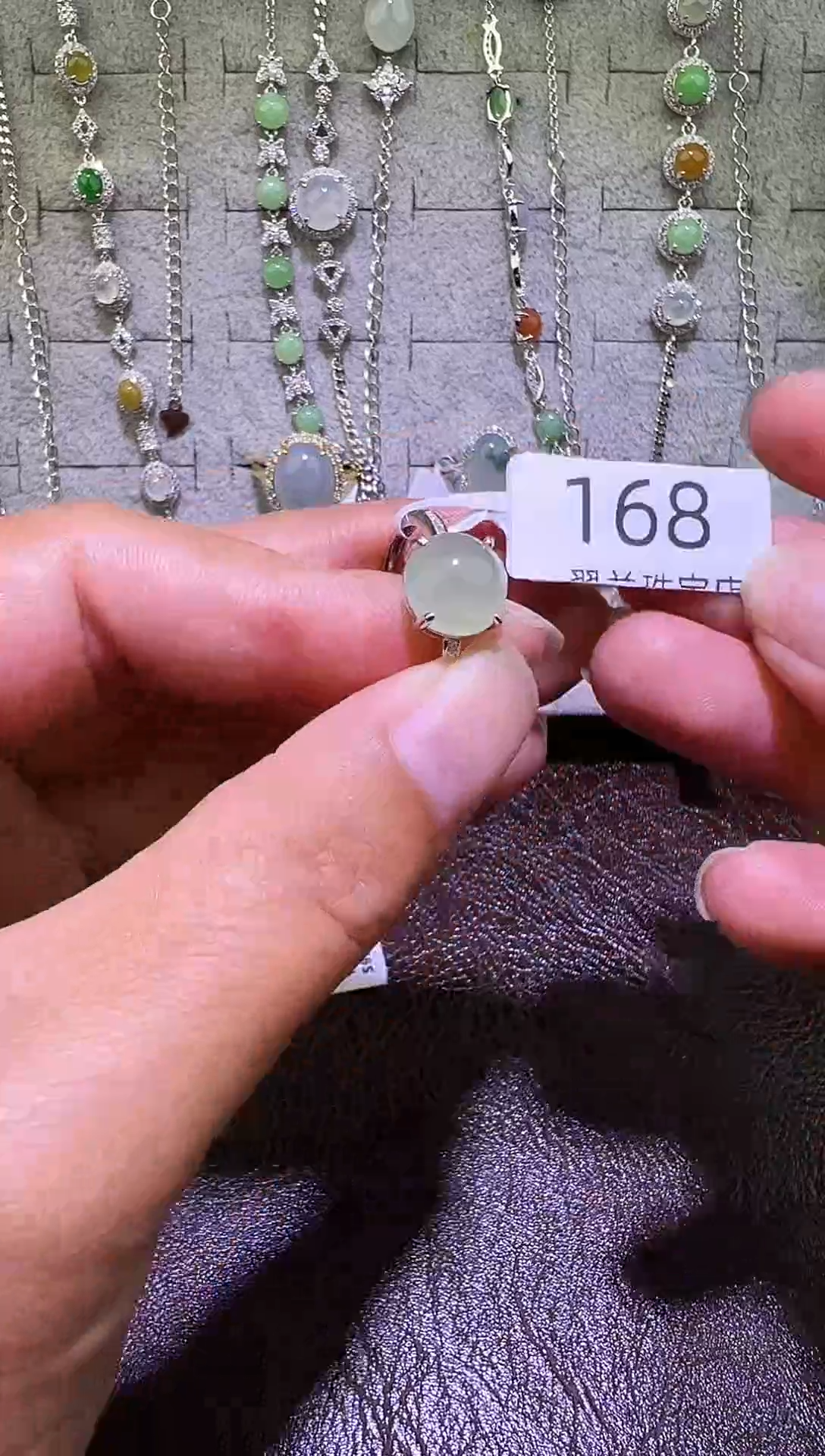 银S925镶嵌戒指翡翠戒指