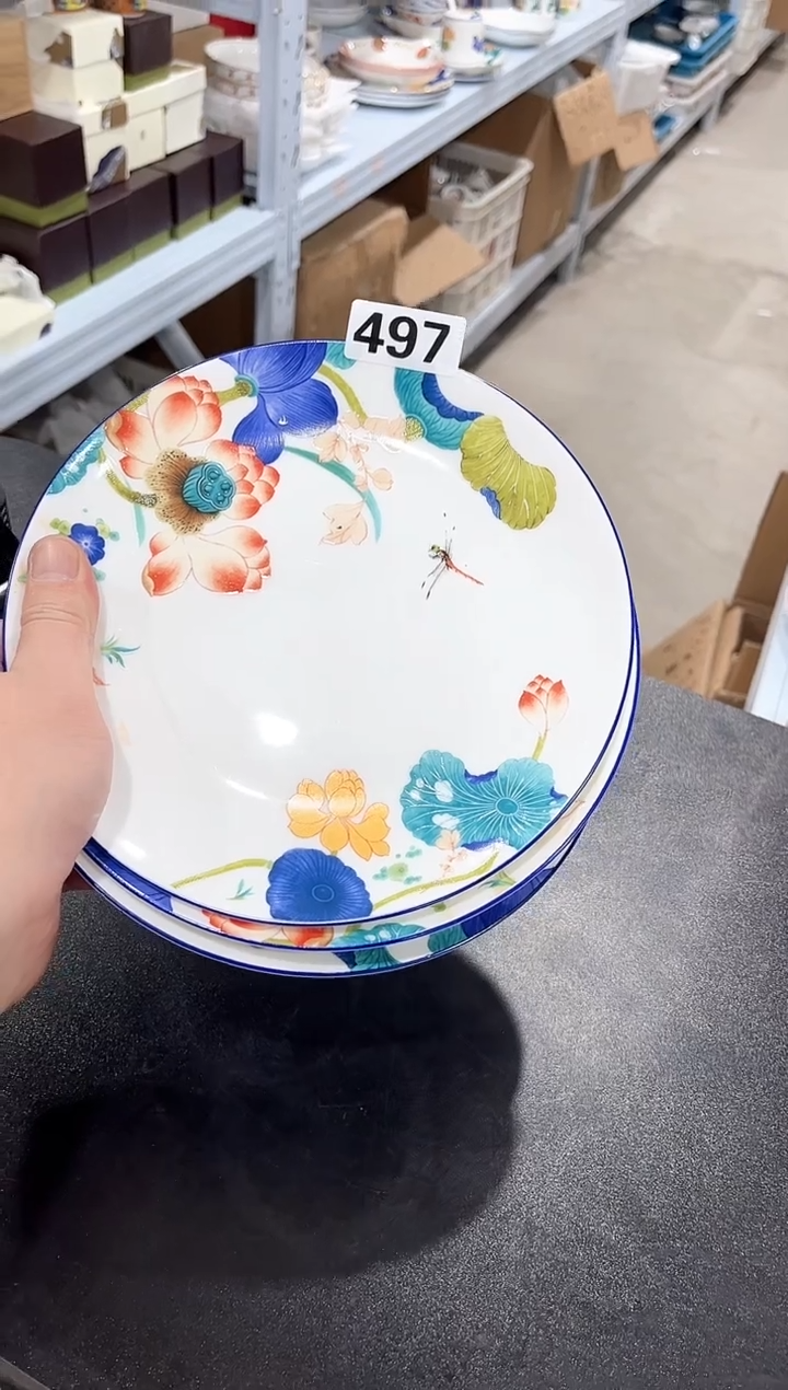 杯子陶（简装）荷花盘3个