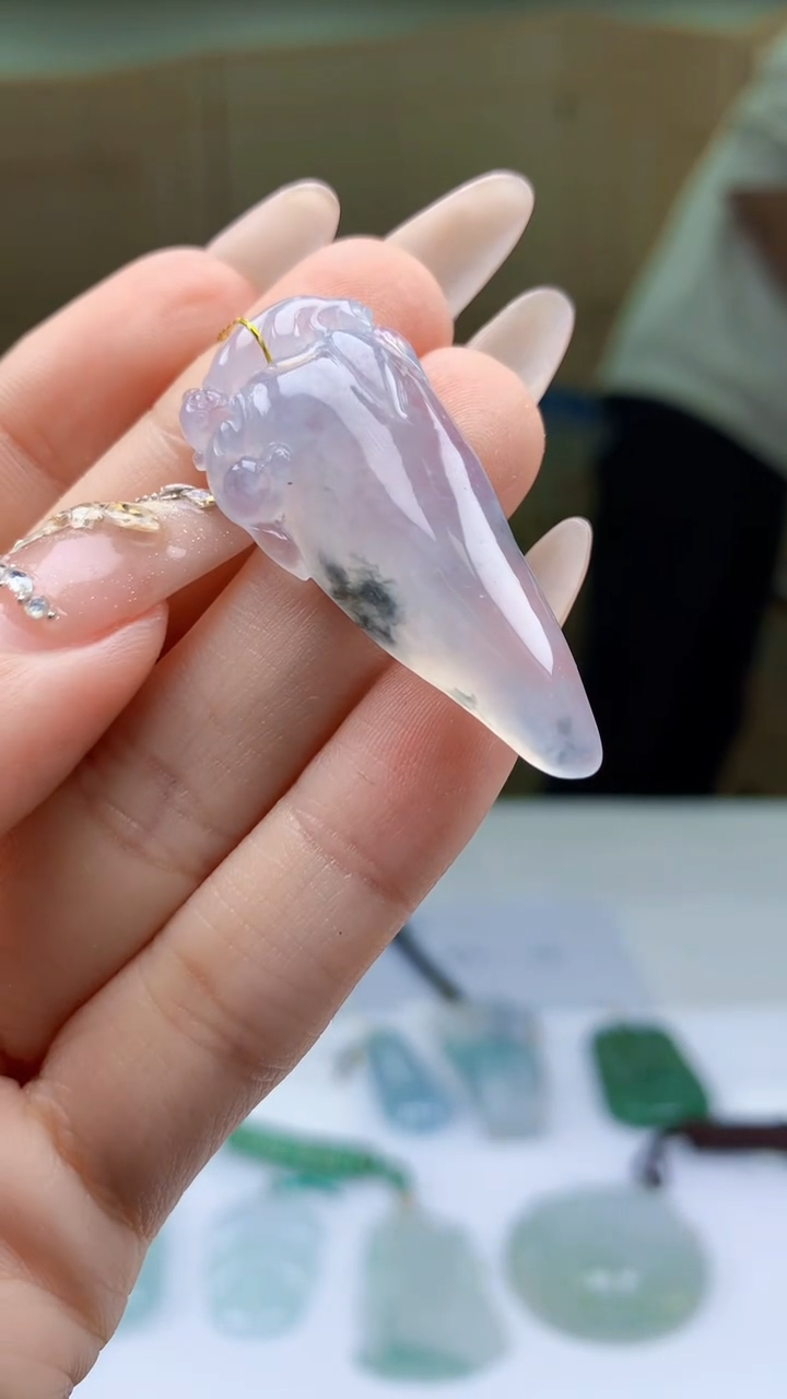 【闪购商品】定制翡翠未镶嵌4868ty-毛货挂件102