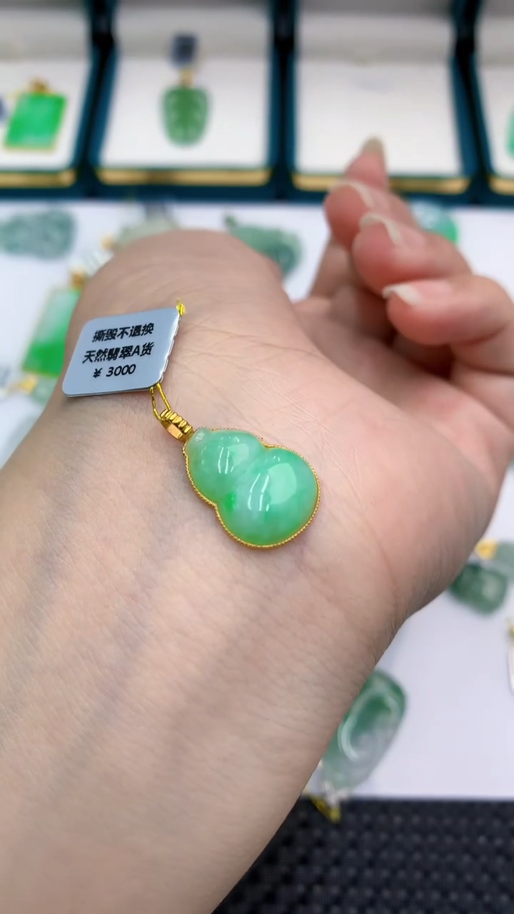【闪购商品】翡翠颈饰18K金镶嵌            8