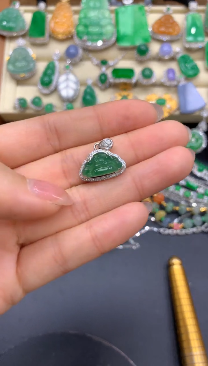 【闪购商品】翡翠颈饰18K金镶嵌413-中国好珍宝