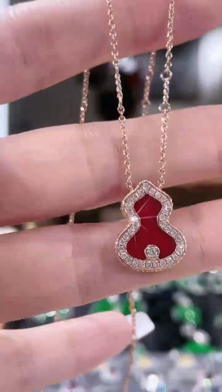 【闪购商品】钻石颈饰18K金镶嵌项链