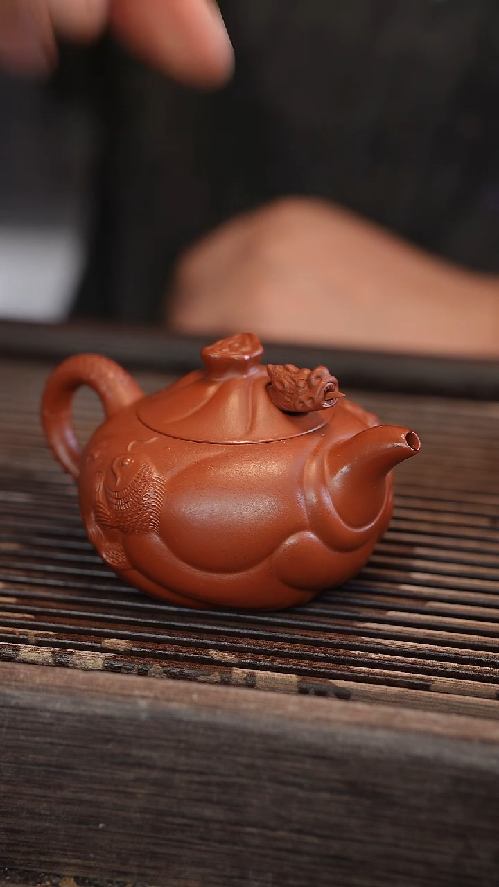 茶壶紫砂鱼化龙 180cc