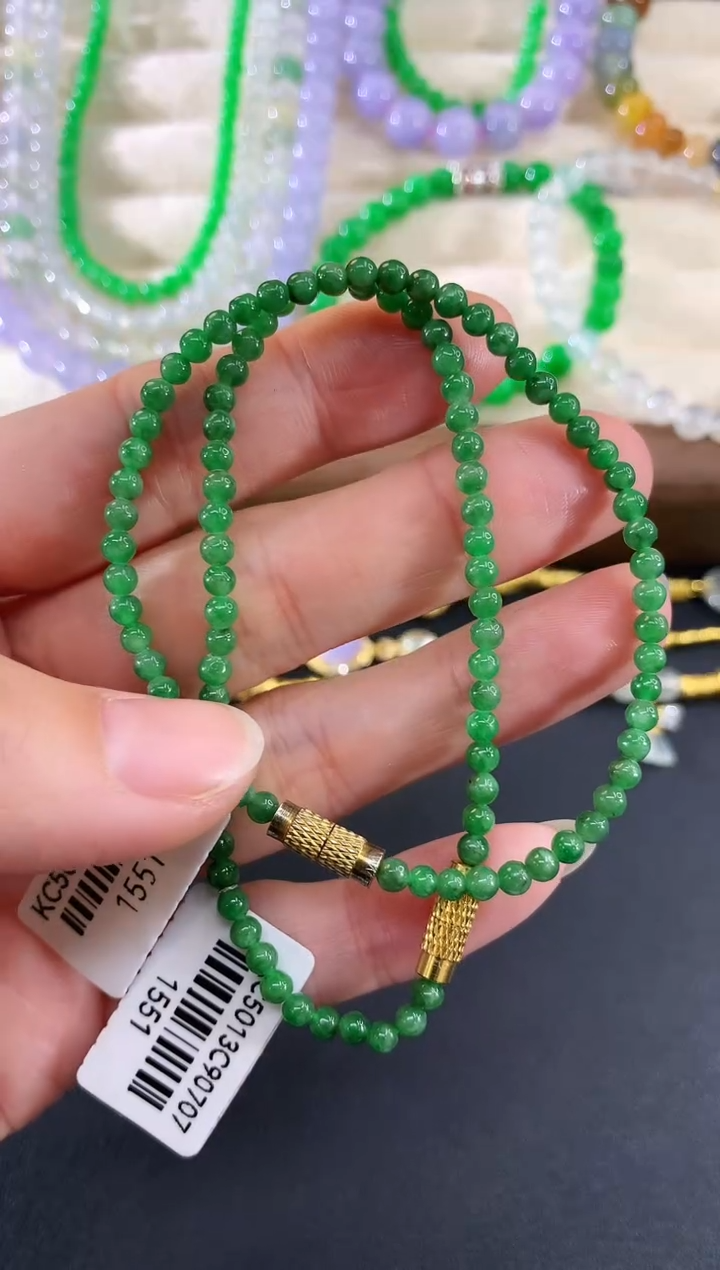 未镶嵌手串翡翠25|880多样性发其一