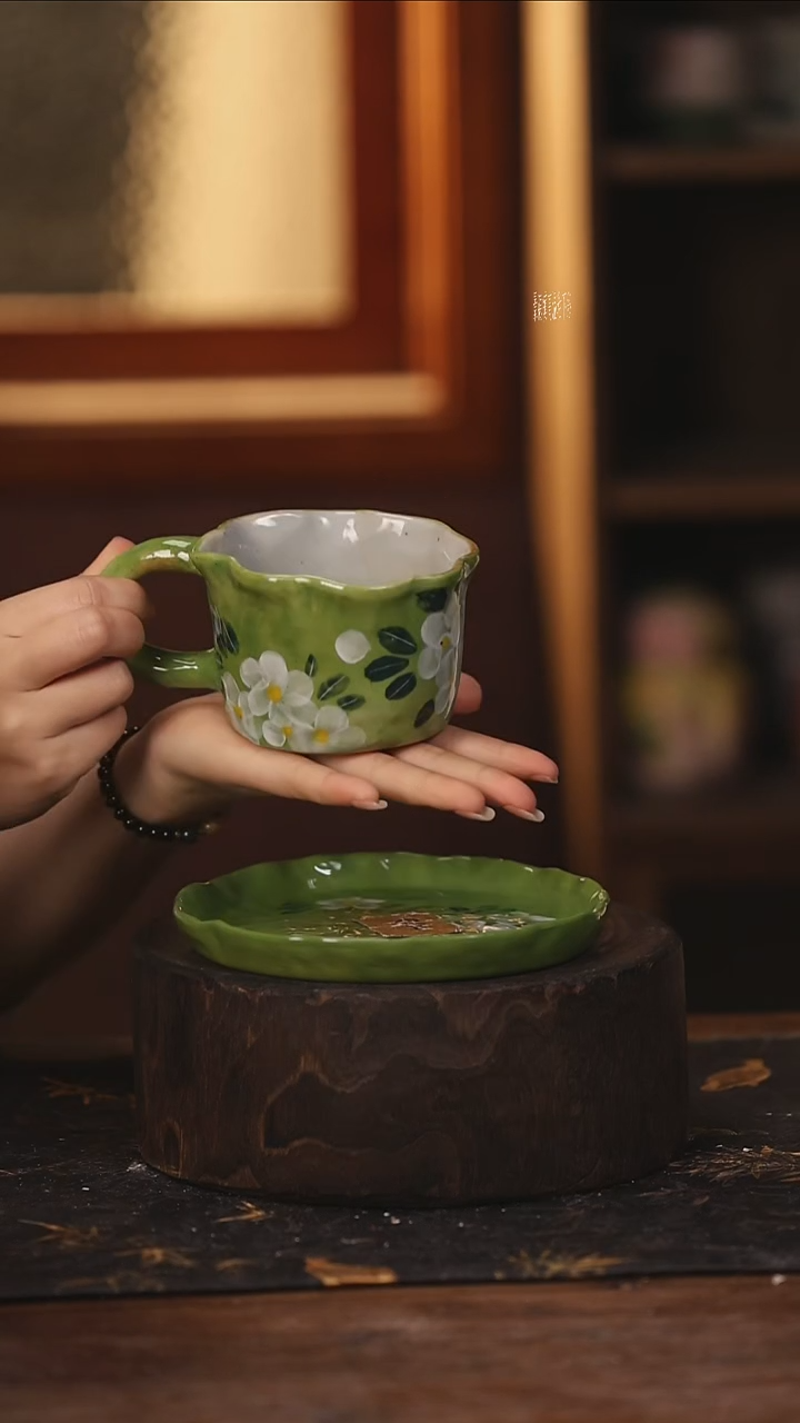 陶瓷景德镇高温釉下手绘陶瓷@L004@