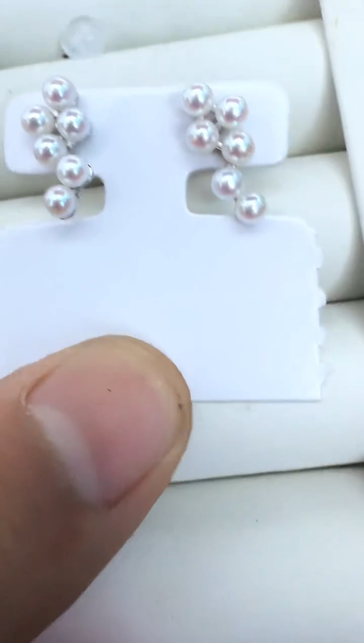 【闪购商品】海水珍珠耳饰银S925镶嵌耳钉