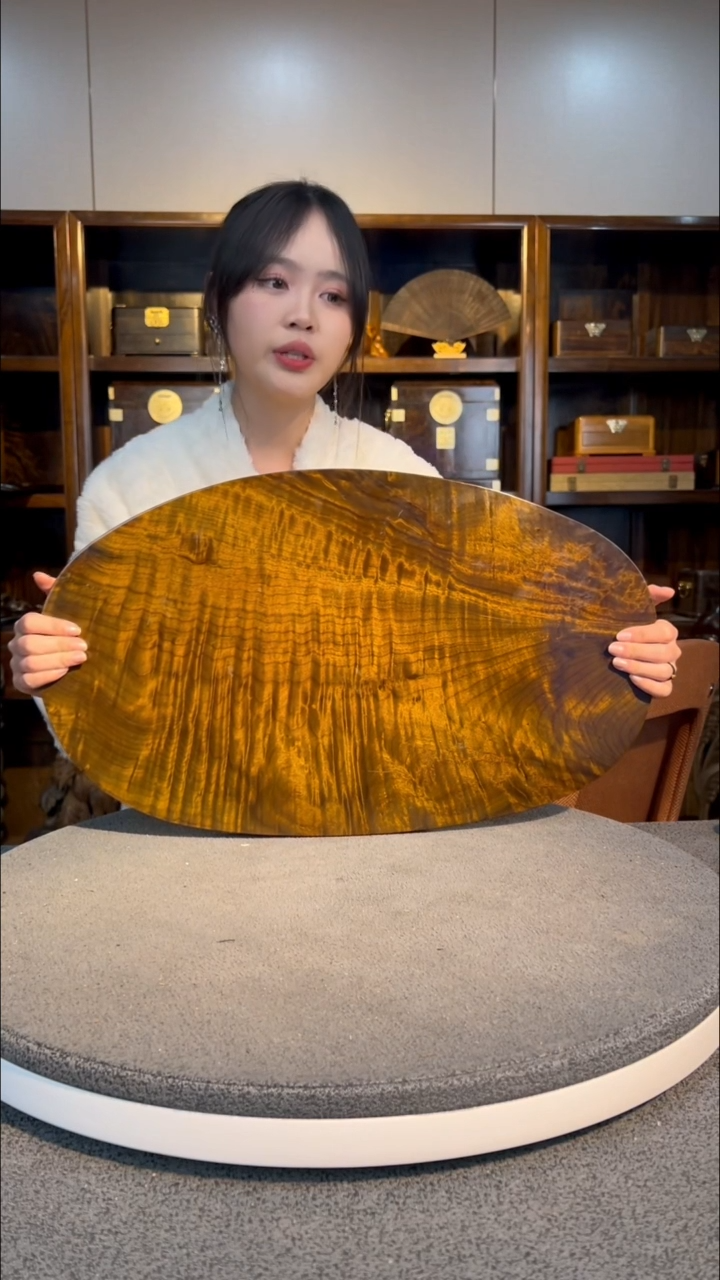 【闪购商品】金丝楠木雕满花干泡茶盘