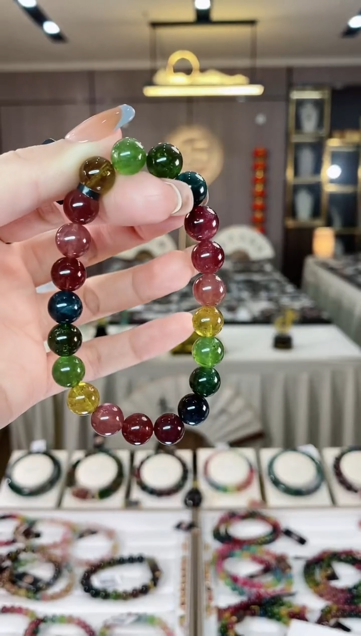 【闪购商品】碧玺单圈手串9mm+未镶嵌 一物一证dan