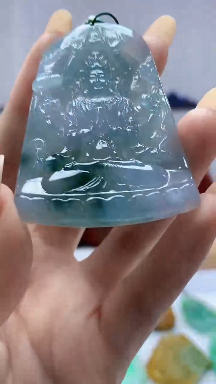 【闪购商品】定制翡翠未镶嵌4829DD-毛货挂件127