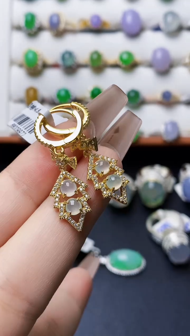 银S925镶嵌戒指翡翠0623