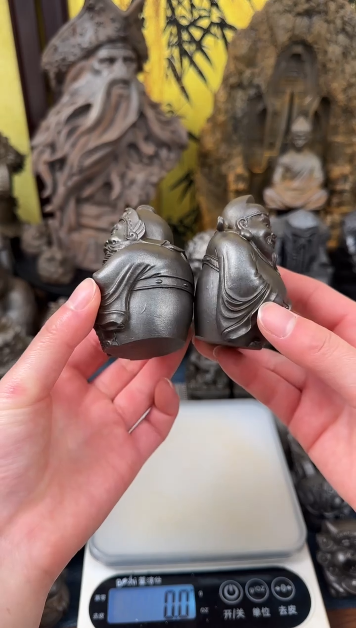 铁精致创意摆件文武财神