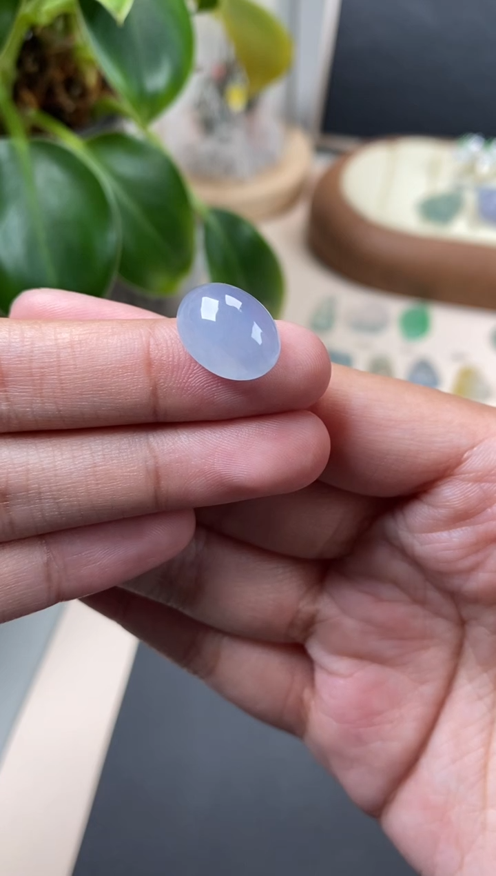 【闪购商品】翡翠颈饰未镶嵌翡翠冰紫蛋面