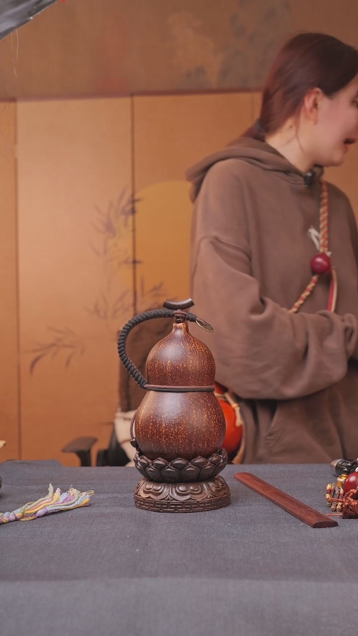 1954号链接精品大漆葫芦现货现发[一物一拍]不包含莲花底座